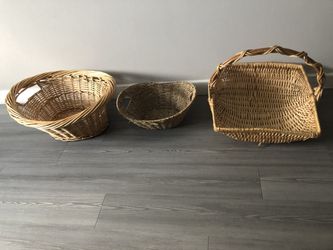 3 wicker baskets, all for $ 10