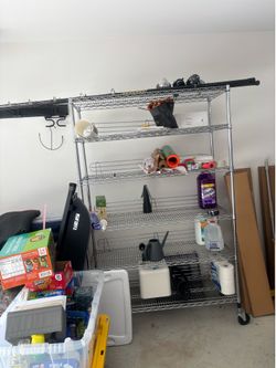 Metal shelf rack
