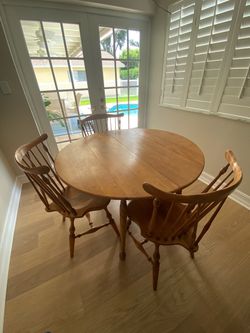 Drop Leaf Dining Table with Chairs