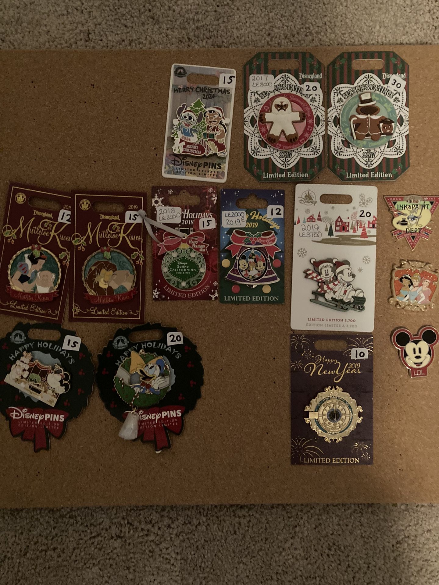 Disney Holiday Pins (read desc.)