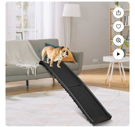 61-inch Dog Pet Ramp Nonslip Folding for Car SUV Backseat Stair Steps Portable Travel Ladder High Traction