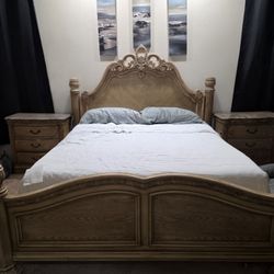 Michael Amini AICO Trevi Bedroom Set Marble Tops Armoire