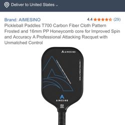 Pickleball Paddles, Carbon Fiber Pickleball Paddle with a 16mm Shark Power Polymer Core, The Pickleball Rackets Designed for Ultimate Spin & Consisten
