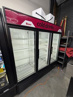 True 3 Door Commercial Beverage Fridge