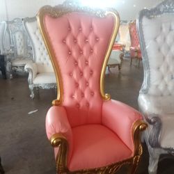 Pink  And Gold Throne Chair( Ask For Jose)