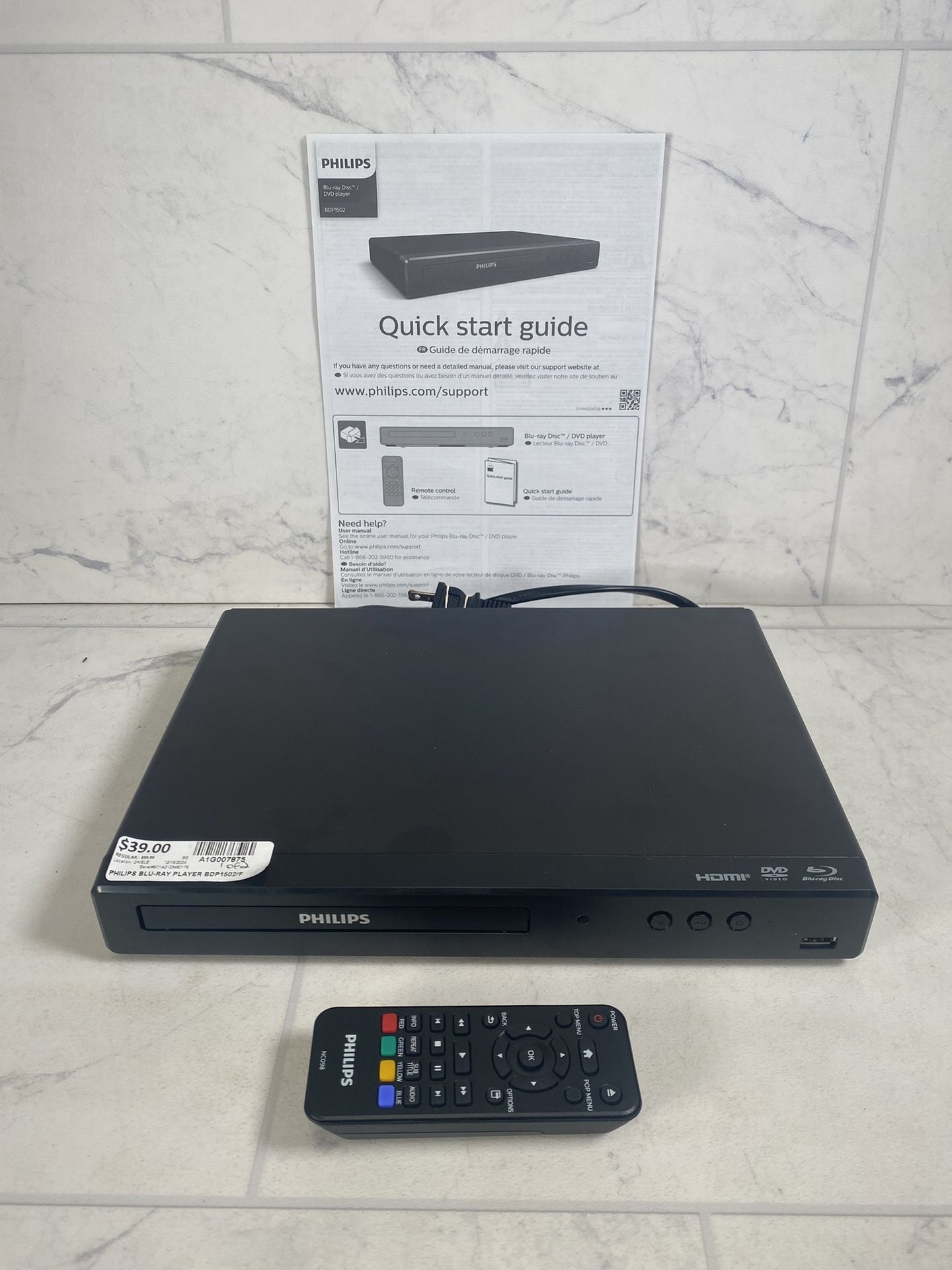 Philips Blu-Ray & DVD Player BDP1502/F7B