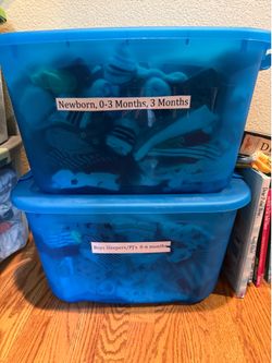 Large Bins Boys Clothes Newborn - 24 Months All Seasons