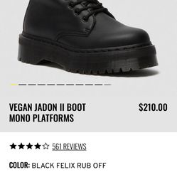 DR MARTENS VEGAN JADON PLATFORM BOOTS
