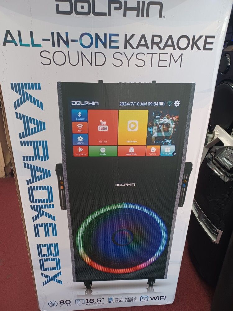 Loud Powerful Kareoke Bluetooth Party Speaker Touch Screen. Free 🎤. Rechargeable