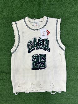 CASABLANCA intarsia baseball vest