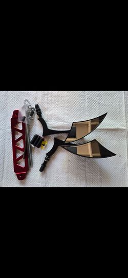 Motorcycle Blade Style Side Mirrors Set