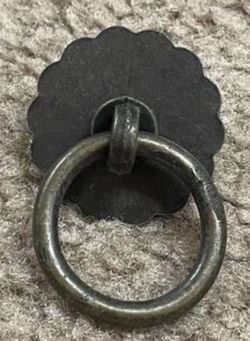 Vintage Single 1 Swan Neck Brass Drop Bail Pull Handles Knobs With Screws DIY Project With Screw