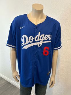 H.S. Kim #6 Dodgers  Stitched Blue Jersey