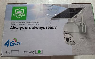 SOLIOM Solar Powered Security Camera Outdoor Wireless
360 Pan Tilt WiFi Camera with Color Night Vision, PIR Human Detection, 2-Way Talk, Cloud Storage