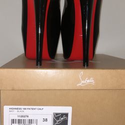 Authenticated Christian Louboutin Highness 160 Patent Calf 38/7.5