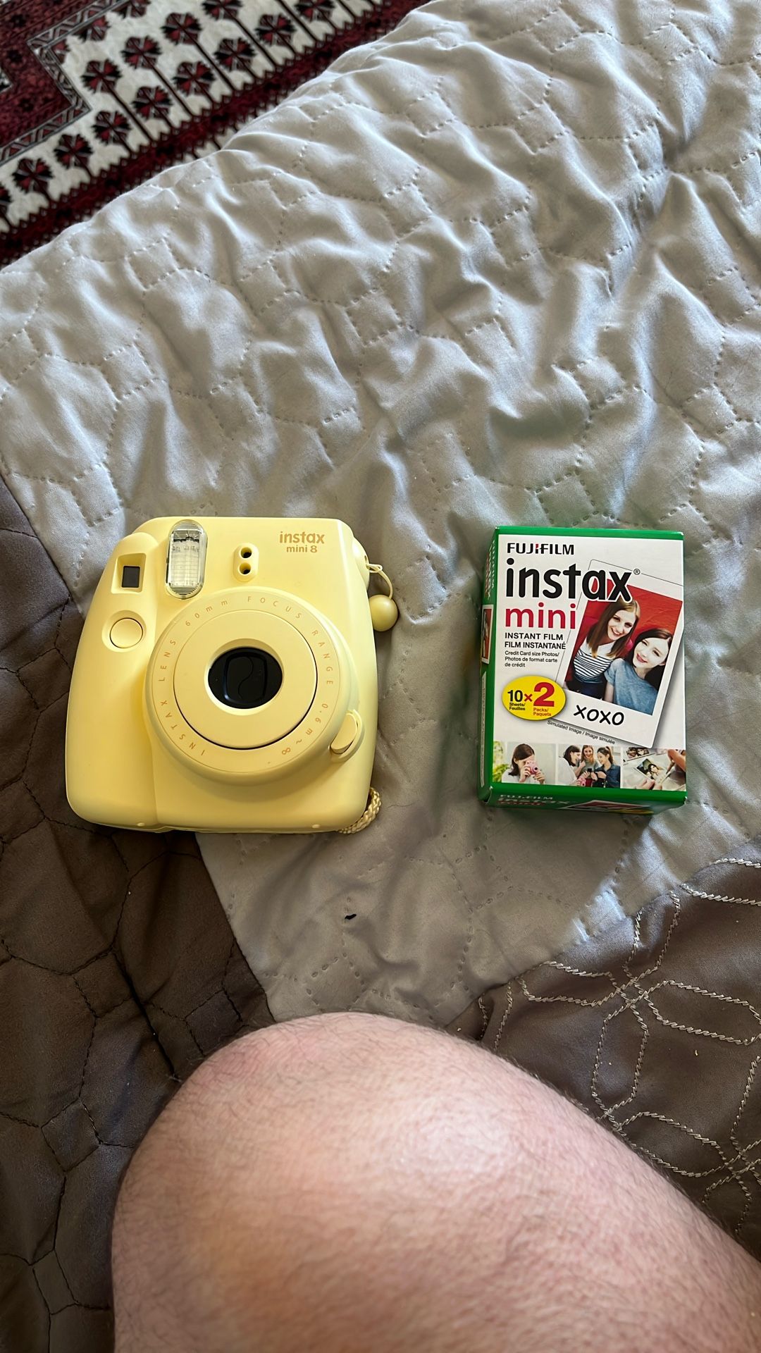 Yellow Fujifilm InstaX Mini 8 Camera + Film (expired), Camera Glitches