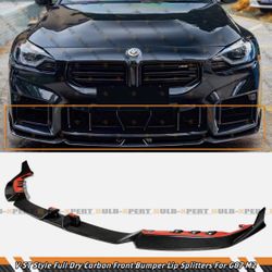 For 2023-26 BMW M2 G87 Prepreg Carbon Fiber V-ST Style Front Bumper Lip Splitter