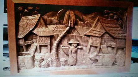 Hand carve village from thialand