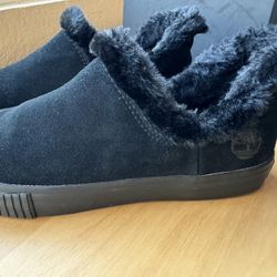 NEW Timberland Black Suede Skyla Bay 2.0 Warm Lined Sneaker Shoe Women's 8