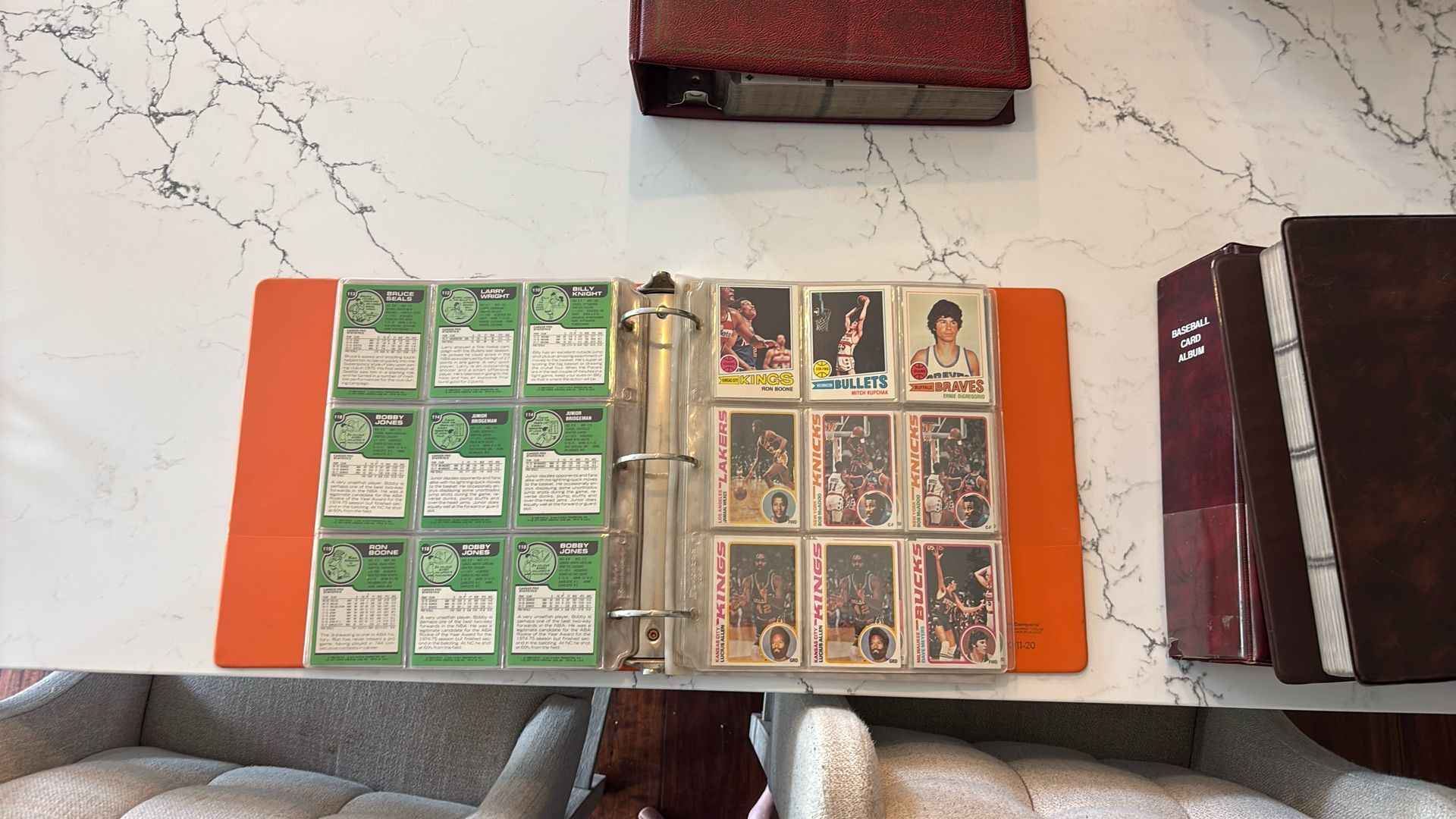 225 Late 70's Basketball Cards In binder