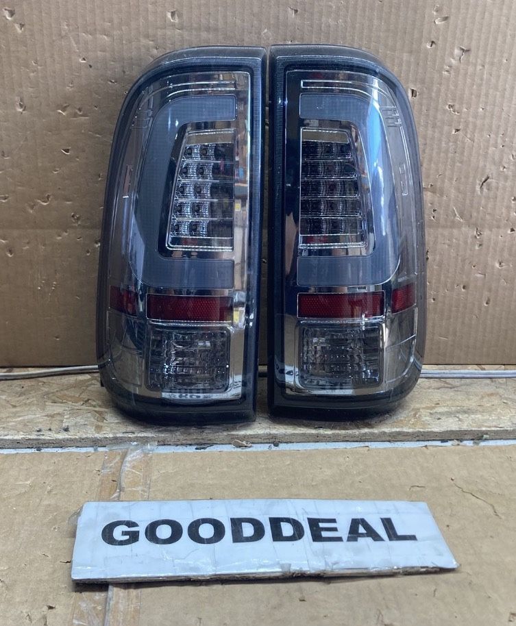 #OT95 Fit 08-16 Ford F250 F350 Super Duty XL XLT C-Bar LED Smoked Clear Tail Light Pair Taillight Lamp