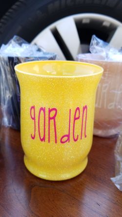 Hand Decorated Pencil Holder/ Vase