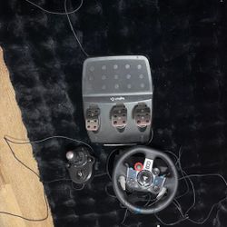 Playstation logitech gaming steering wheel 