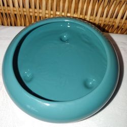 BLUE CERAMIC ROUND PLANTER