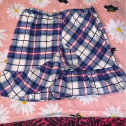 Frilly Plaid Skirt 