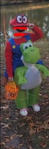 Inflatable Mario costume