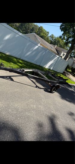 Small boat trailer or jetski.  Rare tilt a d galvanized