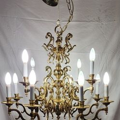 Vintage solid brass Chandelier