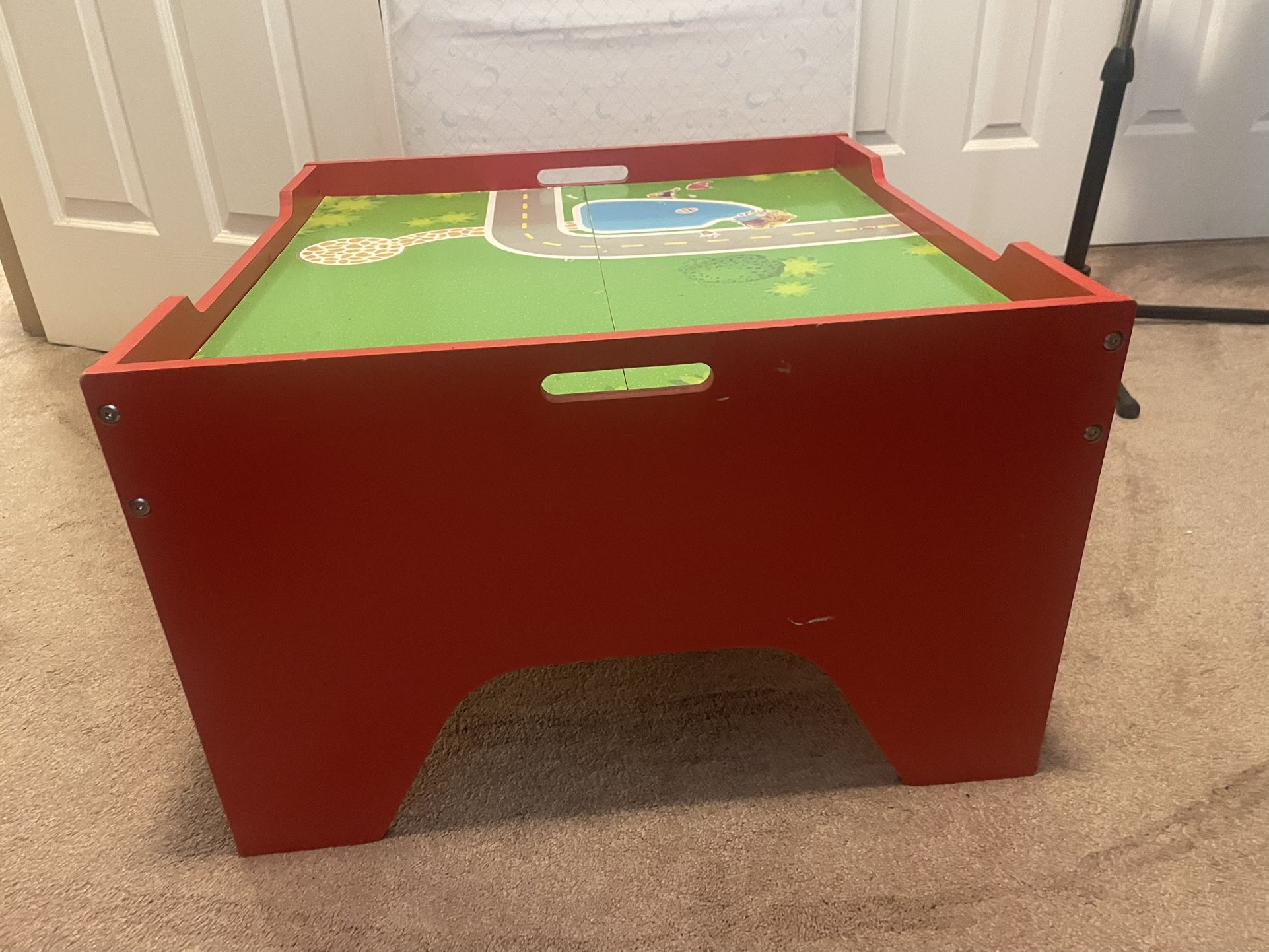 Wooden Play Table With storage