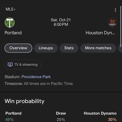 Timbers Vs Houston Dynamo 