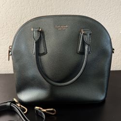 Kate Spade Dome Satchel Sylvia Metallic Deep Green