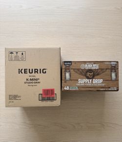 Brand New Keurig K-Mini + 48ct Black Rifle Coffee Bundle