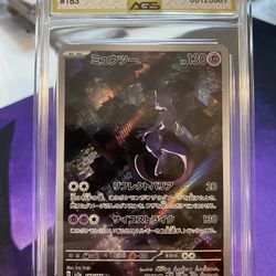 Japanese Pokemon TCG Mewtwo Pokémon 151 sv2a 183/165 AR AGS Graded GEM-MT 10