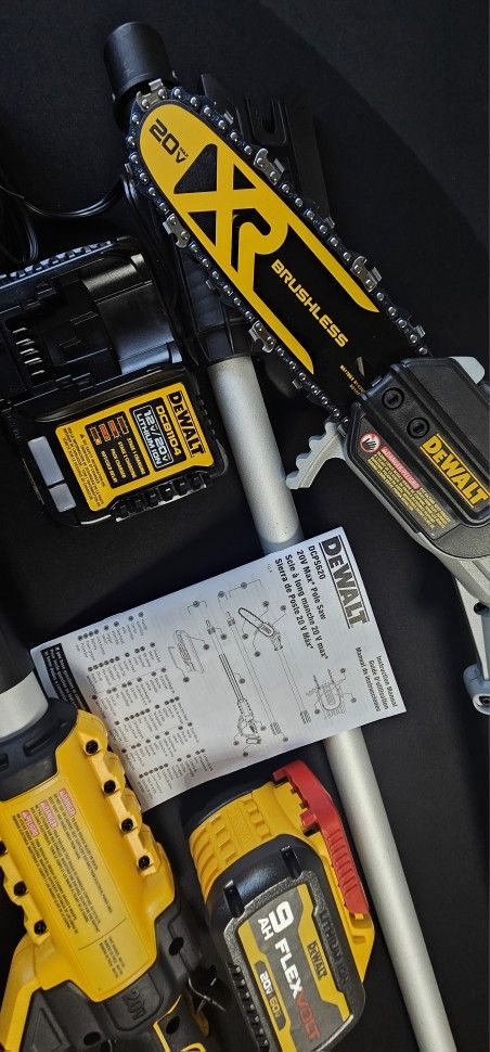📌FLEXVOLT 60V MAX 10 in. Cordless Battery Powered Telescoping Pole Saw 

📌Kit with 9.0 Ah Battery and Charger

📌byDEWALT 