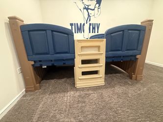 Step 2 Lifestyle Twin Bed with storage and mattress