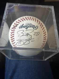 SF Giants Buster Posey And Hunter Strickland Autographed Baseball