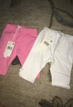 2 Pairs 3-6 Mo Baby Girl Pants from Pumpkin Patch