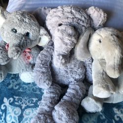 Kids Elephant Plush Lot