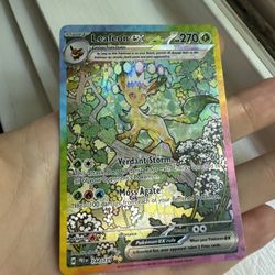 Pokemon Leafeon ex alt art SAR prismatic evolutions 