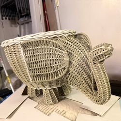 Pottery Barn Kids Elephant Woven Basket 