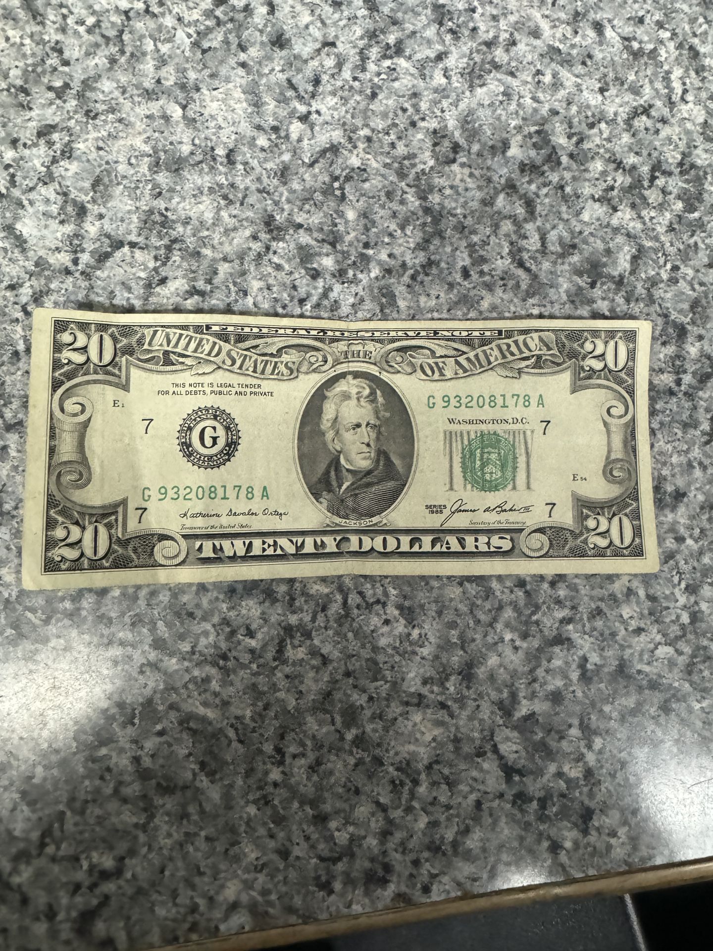 Ultra Rare 1985 $20 Bill