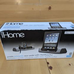 NEW IHOME IDB RECHARGEABLE PORTABLE SPEAKER IPAD/IPOD/IPHONE