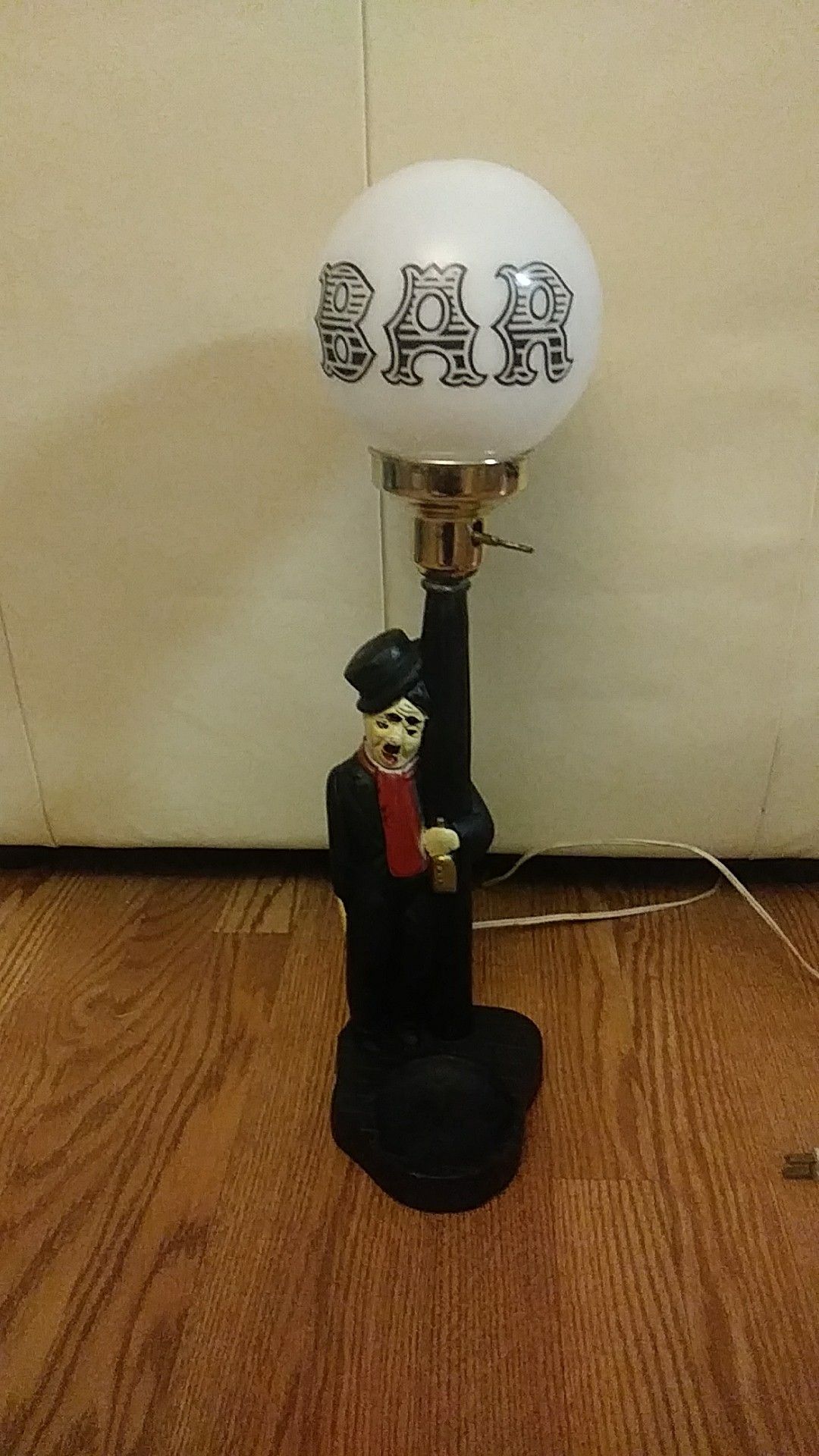 Vintage Charlie Chaplin Drunk Hobo Bar Lamp