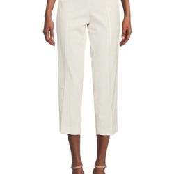 New With Tags - VINCE Cropped Tapered Pull-On Pants – Off White – Size L –$325 Retail