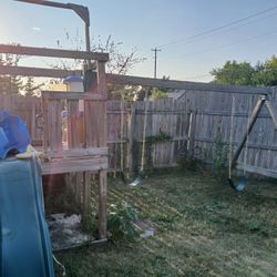 kids swing set and slide 