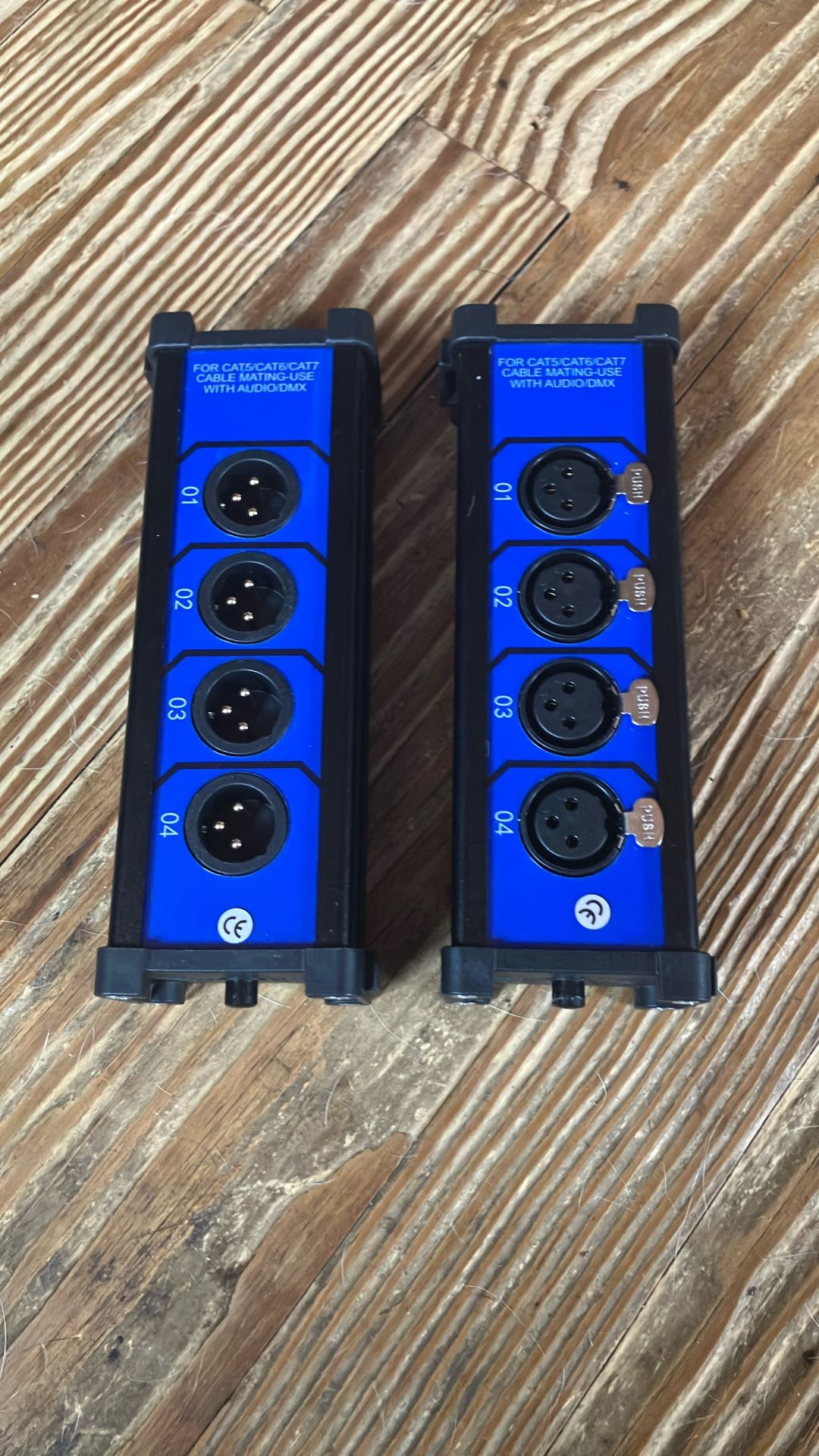 4 CHANNEL XLR to RJ45 Breakout Cable-CAT5/6/7 Ethernet Extender